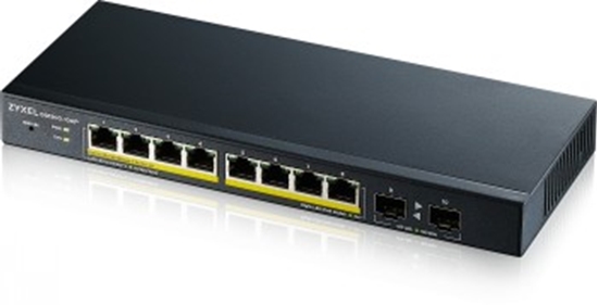 Изображение ZYXEL GS1900-10HP V2, 8-PORT GBE L2 POE SMART SWITCH + 2 SFP SLOTS, 802.3AT, DESKTOP, FANLESS, 70 WATT