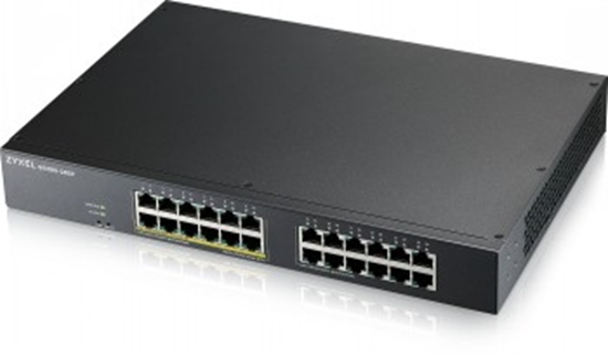 Изображение ZYXEL GS1915-24EP, 24-PORT GBE, 12 PORT POE, 130 WATT 802.3AT, RACKMOUNT, FANLESS, SMART SWITCH, HYBRID MODE, STANDALONE OR NEBULAFLEX CLOUD