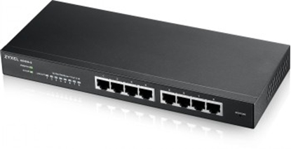 Изображение ZYXEL GS1915-8, 8-PORT GBE SMART SWITCH, HYBRID MODE, STANDALONE OR NEBULAFLEX CLOUD, DESKTOP, FANLESS