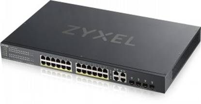 Изображение ZYXEL GS1920-24HPV2, 28 PORT SMART MANAGED POE SWITCH 24X GIGABIT COPPER POE AND 4X GIGABIT DUAL PERS., HYBRID MODE, STANDALONE OR NEBULAFLEX CLOUD, 375 WATT POE