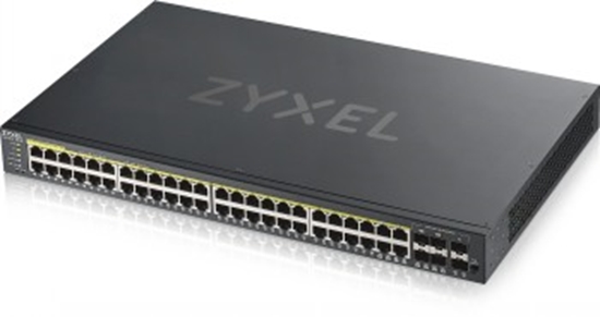 Изображение ZYXEL GS1920-48HPV2, 50 PORT SMART MANAGED POE SWITCH 48X GIGABIT COPPER POE AND 4X GIGABIT DUAL PERS., HYBRID MODE, STANDALONE OR NEBULAFLEX CLOUD, 375 WATT POE
