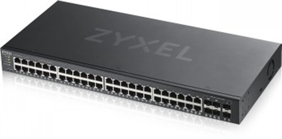 Изображение ZYXEL GS1920-48V2, 50 PORT SMART MANAGED SWITCH 48X GIGABIT COPPER AND 4X GIGABIT DUAL PERS., HYBRID MODE, STANDALONE OR NEBULAFLEX CLOUD