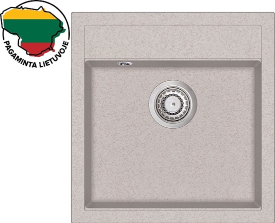 Picture of Zlewozmywak Aquasanita Dirbtinio granito virtuvin plautuv Aquasanita Tesa SQT100, 110 Beige