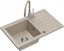 Attēls no Zlewozmywak BEN 111 zlewozmywak granitowy river sand 70x44 z beow bateri z elastyczn wylewk, ze stalowym syfonem i zalepk