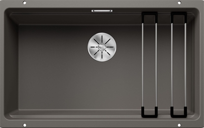Изображение Zlewozmywak Blanco BLANCO ETAGON 700-U Silgranit wulkaniczny szary, InFino, szyny