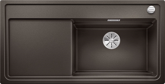 Изображение Zlewozmywak Blanco BLANCO ZENAR XL 6 S Steamer SystemPlus Silgranit PuraDur Kawowy prawa, korek auto., InFino, deska jesionowa, GN1/2, GN1/3