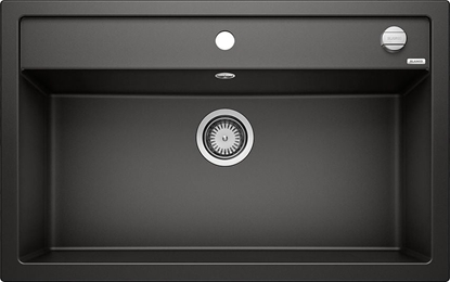Attēls no Zlewozmywak Blanco Dalago 8 Silgranit czarny z korkiem automatycznym (525877)
