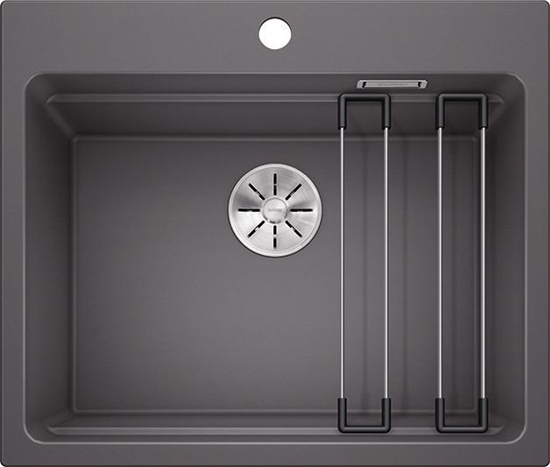 Изображение Zlewozmywak Blanco Etagon 6 Silgranit szaro skay z korkiem InFino + szyny (524540)