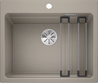 Изображение Zlewozmywak Blanco Etagon 6 Silgranit tartufo z korkiem InFino, szyny (524546)