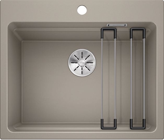 Изображение Zlewozmywak Blanco Etagon 6 Silgranit tartufo z korkiem InFino, szyny (524546)