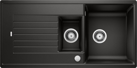 Picture of Zlewozmywak Blanco Zia 6 S Silgranit czarny z korkiem automatycznym (526020)