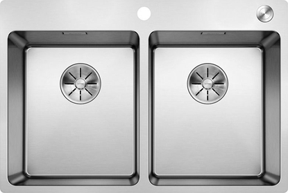 Attēls no Zlewozmywak Blanco Zlewozmywak ANDANO 340/340-IF/A stal polerowana, korek auto., InFino, PushControl