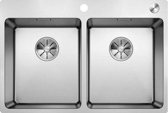 Picture of Zlewozmywak Blanco Zlewozmywak ANDANO 340/340-IF/A stal polerowana, korek auto., InFino, PushControl