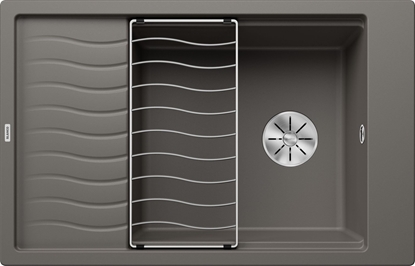 Picture of Zlewozmywak Blanco Zlewozmywak ELON XL 6 S Silgranit wulkaniczny szary odwracalny, InFino, kratka ociekowa