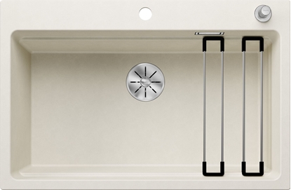 Attēls no Zlewozmywak Blanco Zlewozmywak ETAGON 8 Silgranit delikatny biay, korek auto., InFino, szyny