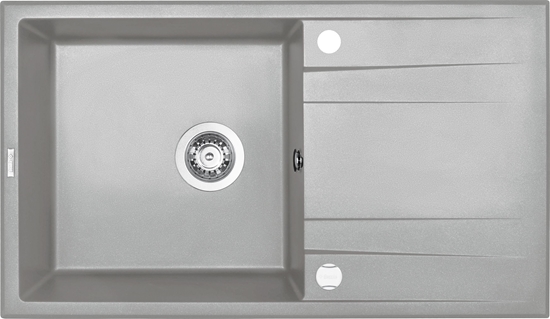 Изображение Zlewozmywak Deante ZLEW. ERIDAN SZARY METALIK GRANIT 1K Z/O 860x500x190 + SPACE SAVER