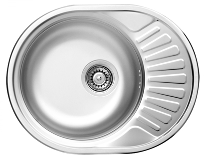 Picture of Zlewozmywak Deante Zlewozmywak 1-komorowy TWIST z ociekaczem 57x48cm stal dekor - ZEU 311C