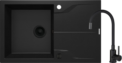 Изображение Zlewozmywak Deante Zlewozmywak granitowy z bateri 1-komorowy z ociekaczem