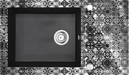 Picture of Zlewozmywak Deante Zlewozmywak szklany z grafik Capella grafit (ZSC_GP2C)