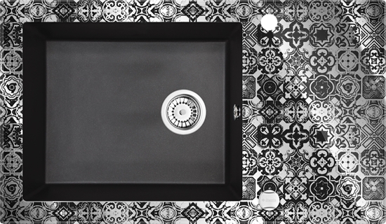 Picture of Zlewozmywak Deante Zlewozmywak szklany z grafik Capella grafit (ZSC_GP2C)