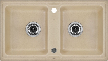 Picture of Zlewozmywak Deante ZORBA piaskowy granit 2-komorowy bez ociekacza osprzt ZQZ (7203)