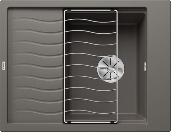 Picture of Zlewozmywak ELON 45 S Silgranit wulkaniczny szary odwracalny, InFino, kratka ociekowa