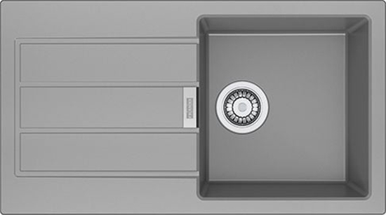 Изображение Zlewozmywak Franke Zlewozmywak 1-komorowy z ociekaczem Sirius SUD 611-78 Tectonite kamienny szary (114.0496.091)