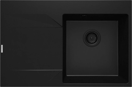 Изображение Zlewozmywak granitowy 1-komorowy z ociekaczem - lewy