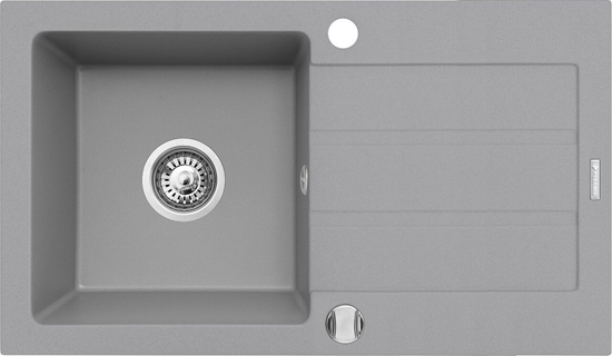 Picture of Zlewozmywak Pyramis Zlewozmywak granitowy Next 76x44 1B1D Szary beton