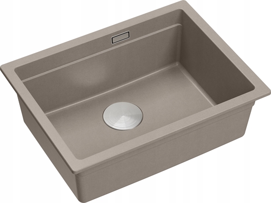 Изображение Zlewozmywak Quadron UNIQUE LOGAN 100 GraniteQ zlewozmywak soft taupe 56x45x21,5 cm 1-komorowy podwieszany z syfonem manualnym zoty