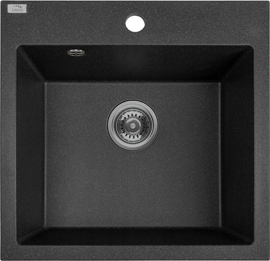 Picture of Zlewozmywak SBA_710T ALENA ZLEWOZMYWAK GRANITOWY CZARNY! 1-KOMOROWY 49X49 //ZL.LA.ALENA-49X49