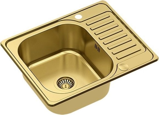 Picture of Zlewozmywak Steiner KEVIN 116 SteelQ zlewozmywak PVD z syfonem i zalepk kol. zoty 1-komorowy z/o zoty