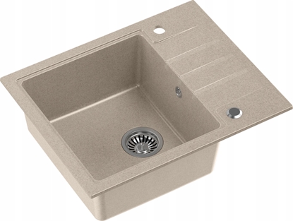 Изображение Zlewozmywak Steiner PETER 116 Steingran  granitowy beowy 1-komorowy z/o (62x50x20) z syfonem i zalepk