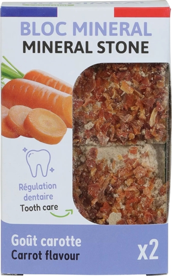 Picture of ZOLUX Kostka mineralna dla maych ssaków NUTRIMEAL 3 z marchewk 2 x 200g