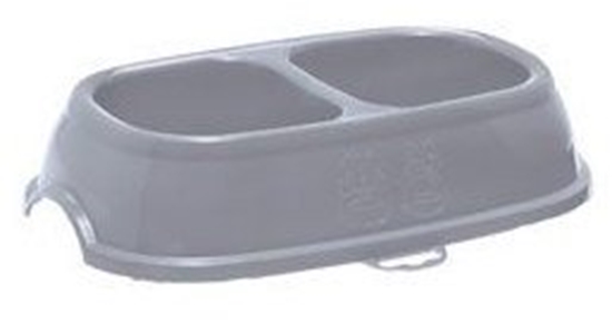 Picture of ZOLUX Miska antypolizgowa podwójna dla psa BREAK 11 0,4l x 2 szara