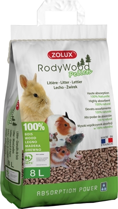 Изображение Zolux Pellet dla królika i gryzoni RodyWood 8L