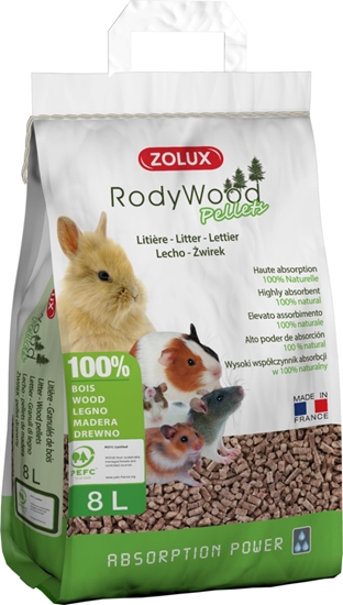 Изображение Zolux Pellet dla królika i gryzoni RodyWood 8L