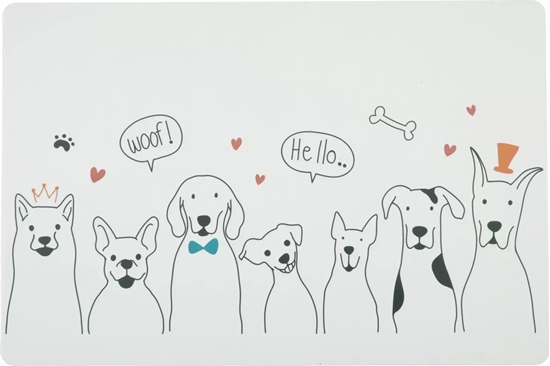 Picture of ZOLUX Podkadka pod miski dla psa czysta podoga wzór psy M 45x30 cm