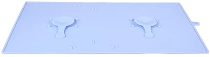 Picture of ZOLUX Podkadka silikonowa z przyssawk pod misk psa,kota niebies. 48x30cm