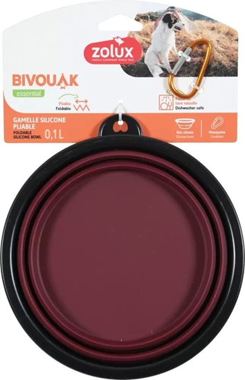 Изображение ZOLUX Skadana miska dla psa BIVOUAK 1 l czerwona
