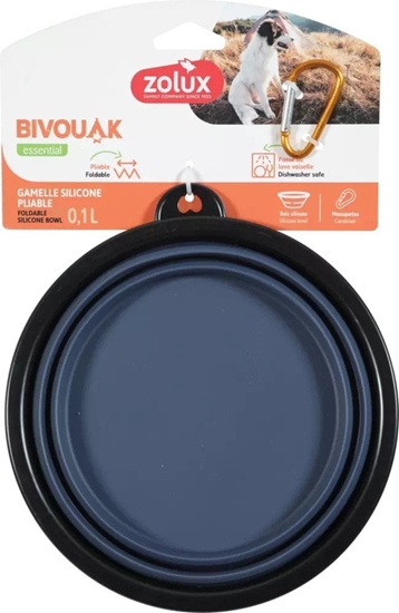 Изображение ZOLUX Skadana miska dla psa BIVOUAK 1 l niebieska