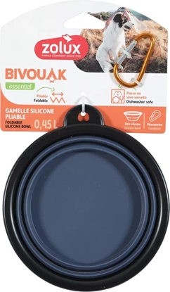 Изображение ZOLUX Skadana miska dla psa BIVOUAK 450 ml niebieska