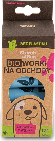 Изображение Zolux STARCHBAG Kompostowalne BIOworki na odchody 8 rolek x 15 szt., kol. bkitny