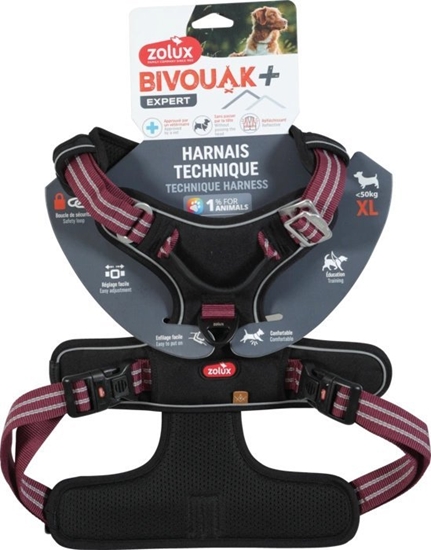 Изображение ZOLUX Szelki dla psa BIVOUAK XL czerwone