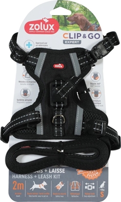 Picture of ZOLUX Zestaw szelki + smycz dla psa CLIP&GO S czarny