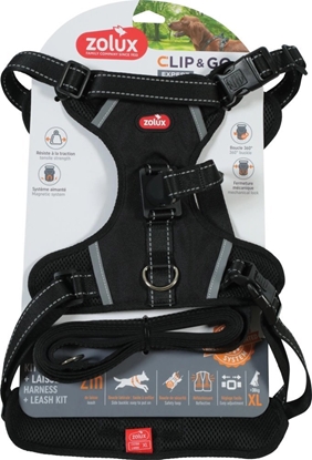 Picture of ZOLUX Zestaw szelki + smycz dla psa CLIP&GO XL czarny