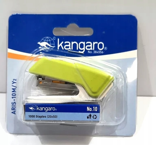 Picture of Zszywacz Kangaro Zszywacz + zszywki 10 kart. KANGARO Aris-10m/y2, blister, mix