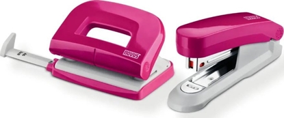 Picture of Zszywacz Novus Zestaw Novus: zszywacz E15 + dziurkacz E210 + zszywki rózowy