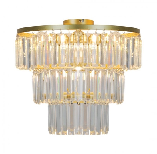 Picture of Zuma Line Tifanny P17127-4-GD plafon lampa sufitowa 4x40W E14 zoty/transparentny