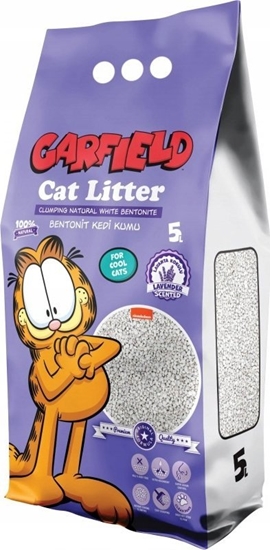 Изображение wirek dla kota Garfield Garfield, wirek bentonit dla kota, lawendowy 5L